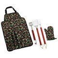 5 Piece Deluxe Camo Stainless Steel Barbeque Tool Set